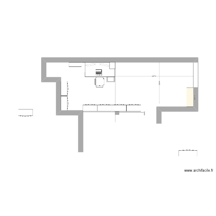 amenagement bureau bis. Plan de 0 pièce et 0 m2