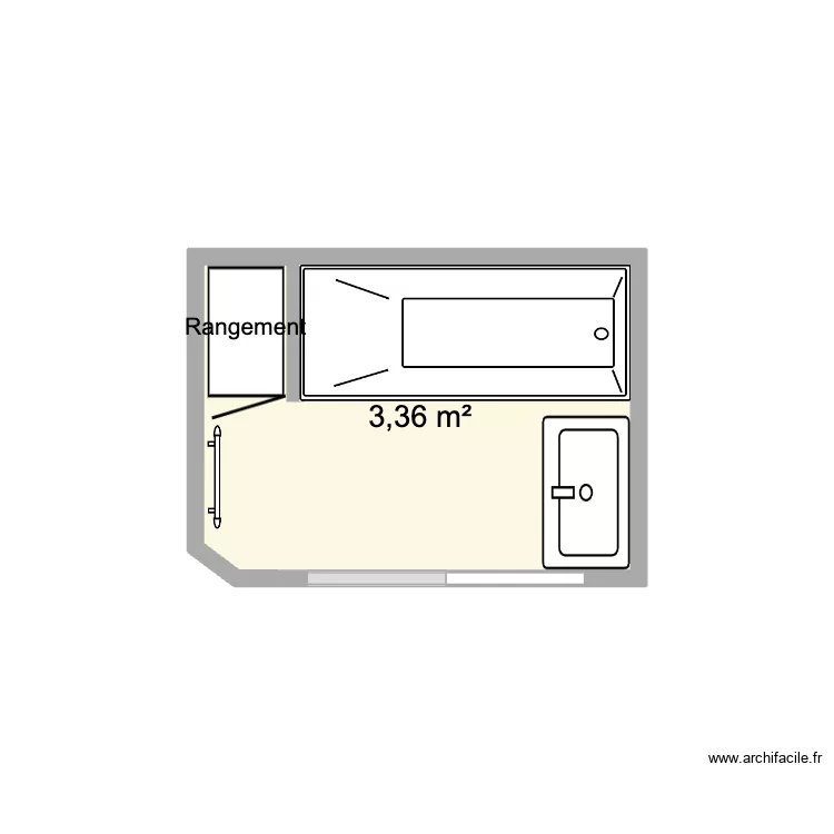 LETOMBE 2. Plan de 1 pièce et 3 m²