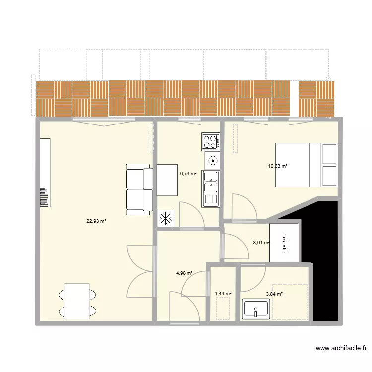 GARDEBLED2. Plan de 8  et 54 m²
