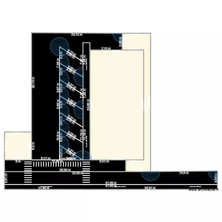 Base de vie. Plan de 