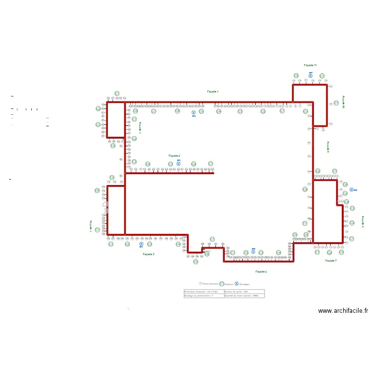 genetin. Plan de 4 pièces et 50 m2