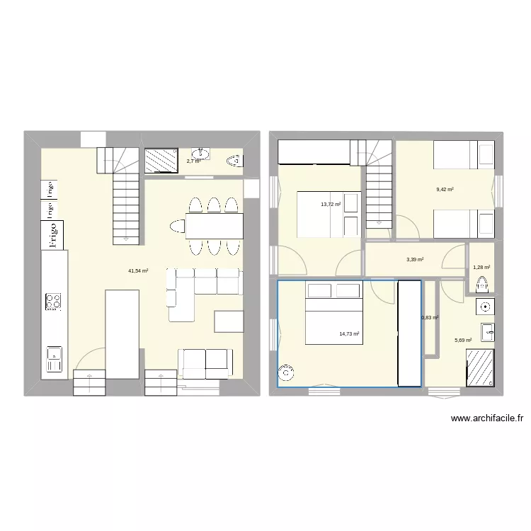 garage plan A. Plan de 