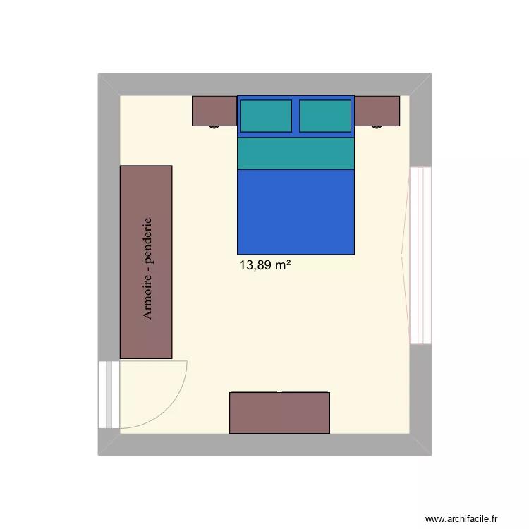 Chambre 1. Plan de 