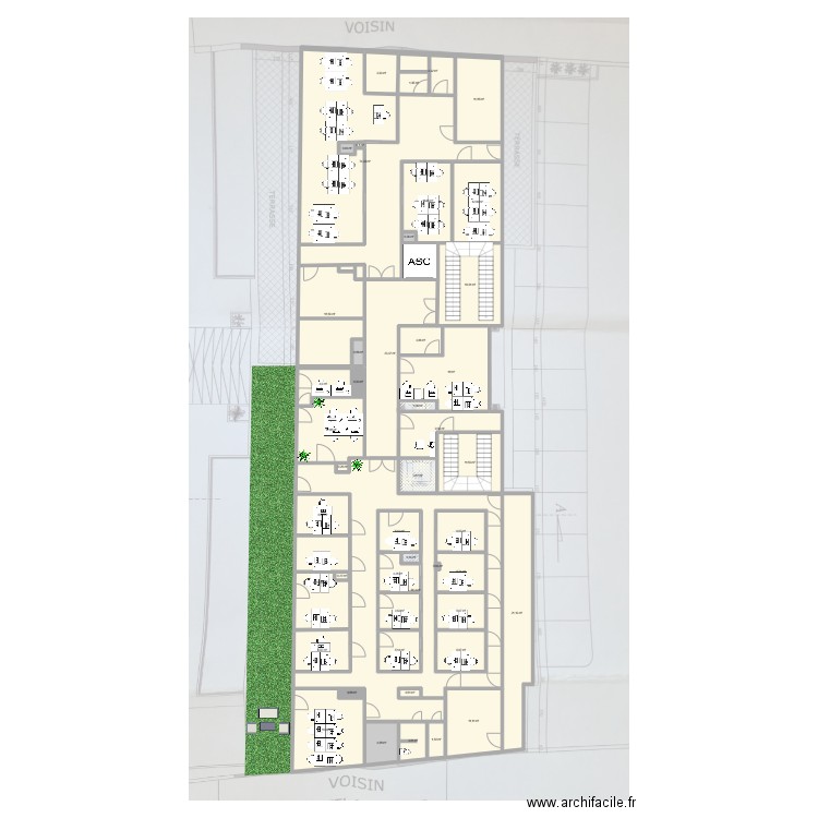 plan 5 eme reel 3. Plan de 48 pièces et 491 m2