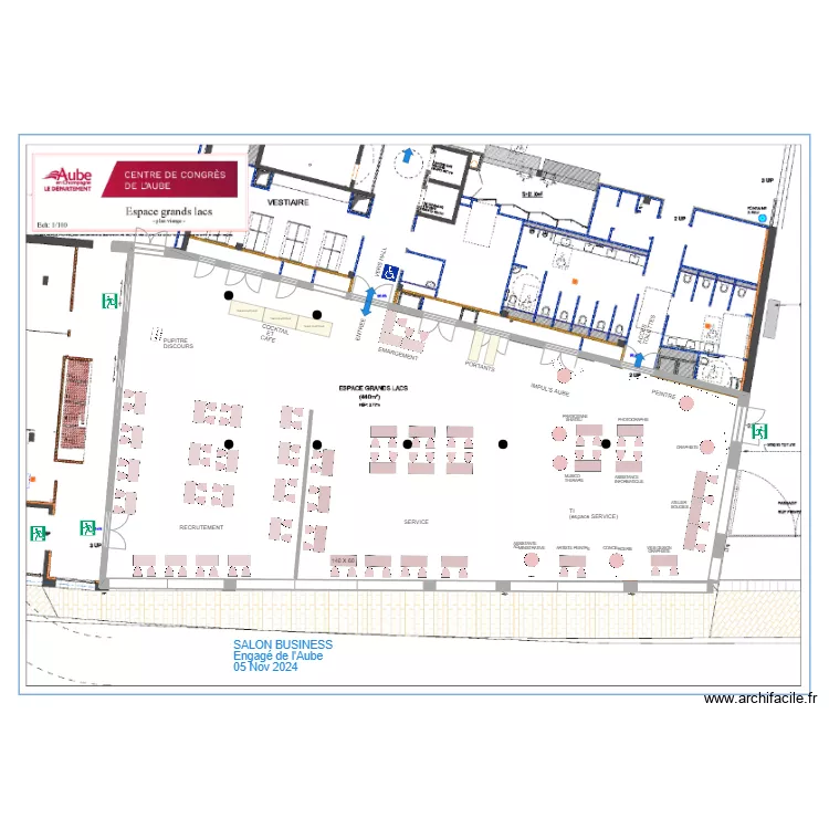 grands lacs Salon Business Engag&eacute;e de l'Aube. Plan de 