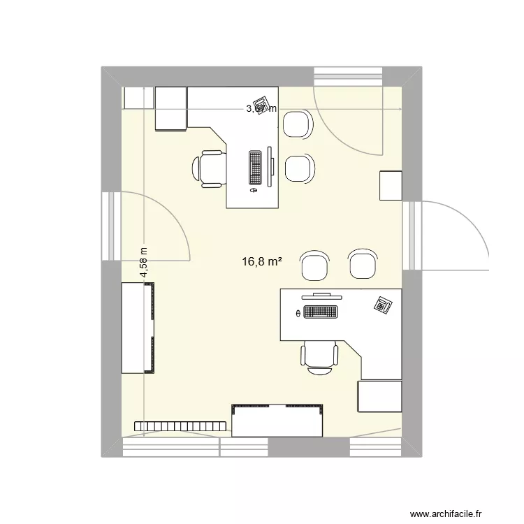111 version 2. Plan de 1  et 17 m²