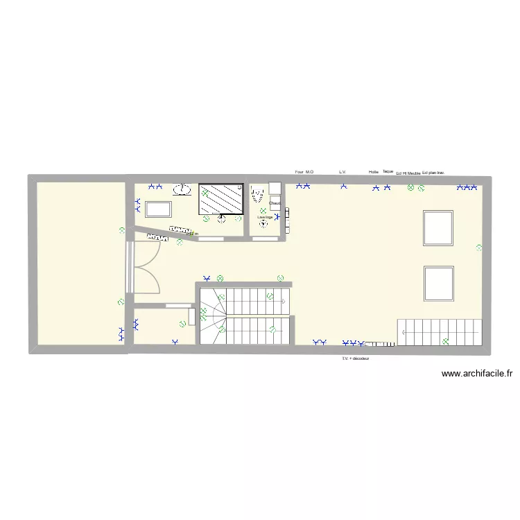 Plans Ren&eacute; 2&eacute;me &eacute;tage. Plan de 3  et 67 m²