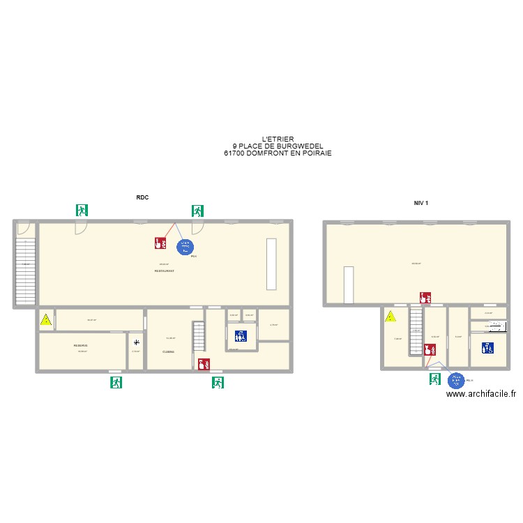L'ETRIER. Plan de 19 pièces et 278 m2
