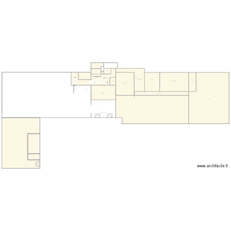 PROJET LIGNE PLATS CUISINES LTG v4. Plan de 20 pièces et 2373 m2