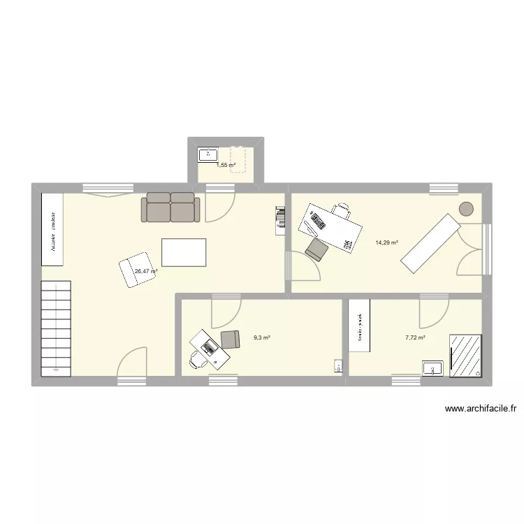 projet. Plan de 5 et 59 m² projet. Plan de 5 et 59 m²