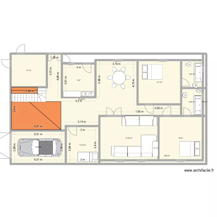 chez moi. Plan de 12  et 163 m²