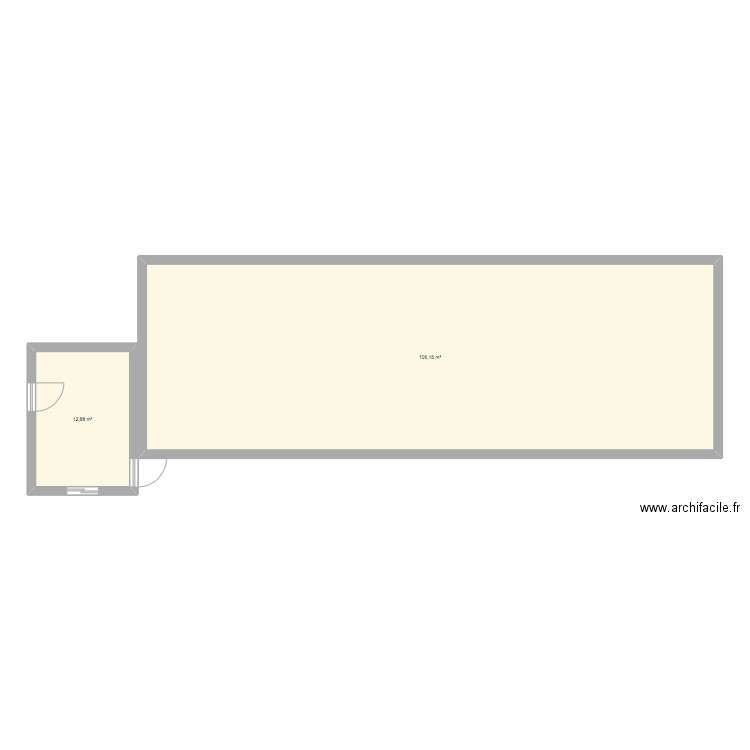 garage. Plan de 2 pièces et 119 m2