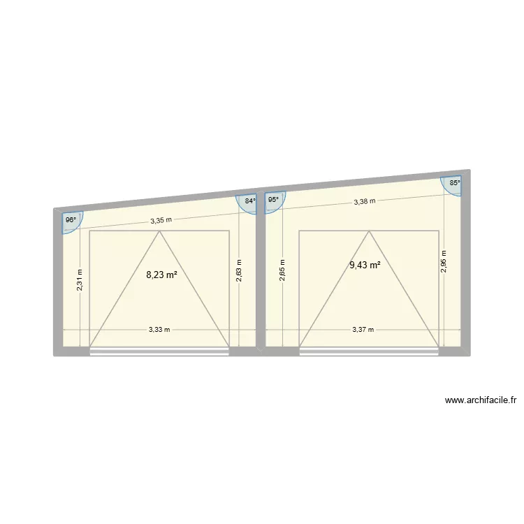 garage1. Plan de 2 pièces et 18 m²