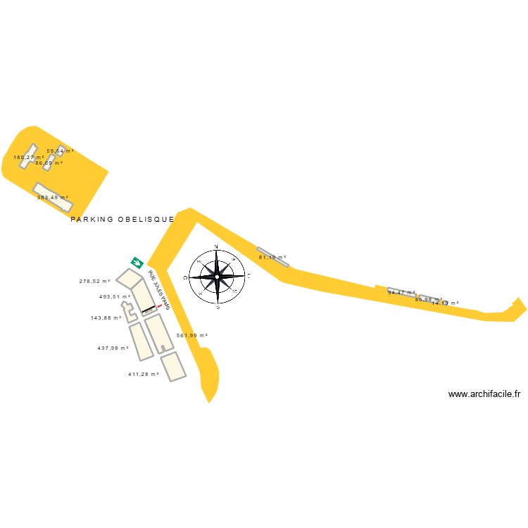 Plan de masse. Plan de 0 pièce et 0 m2