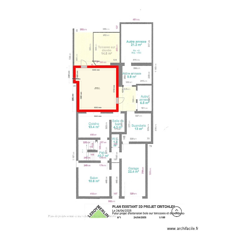 veranda critchley 1. Plan de 1 pièce et 30 m2