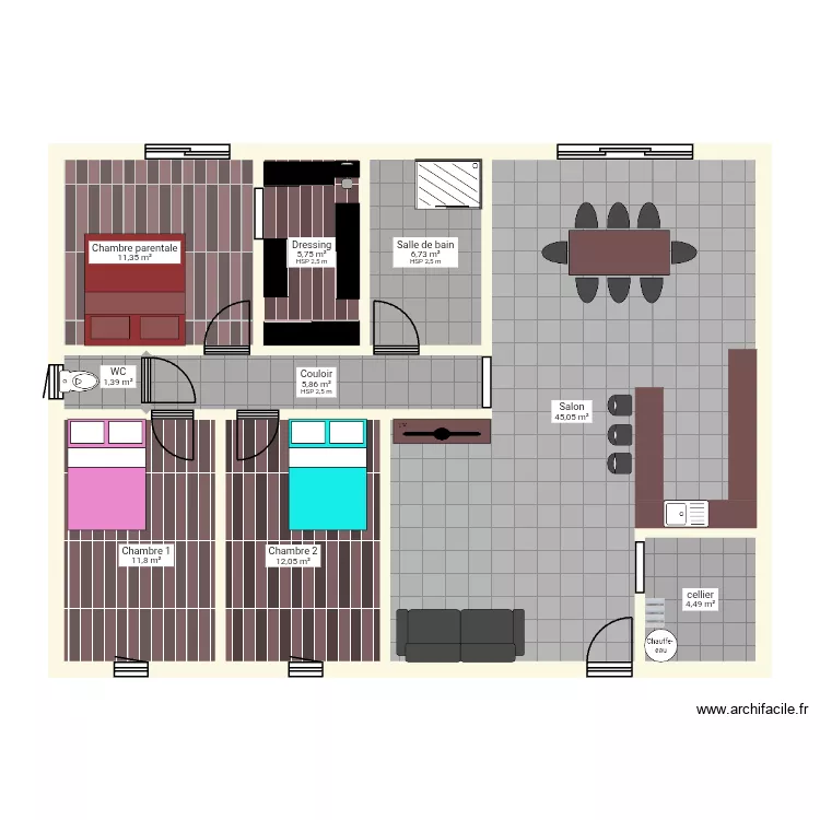 maison 110m* numero 2. Plan de 9 et 104 m² maison 110m* numero 2. Plan de 9 et 104 m²