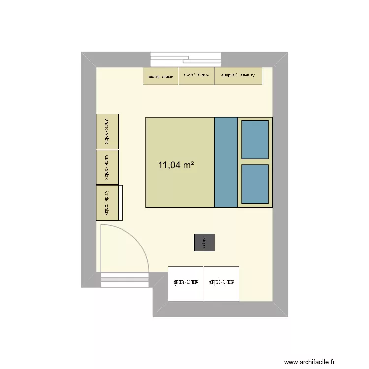 Ma chambre 1’. Plan de 1 et 11 m² Ma chambre 1’. Plan de 1 et 11 m²