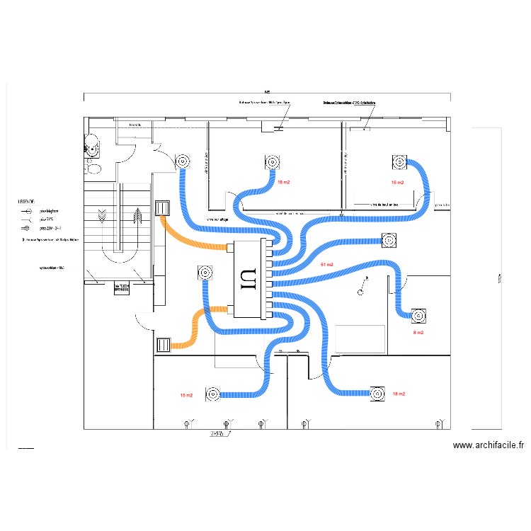 Clim bureau. Plan de 0 pièce et 0 m2