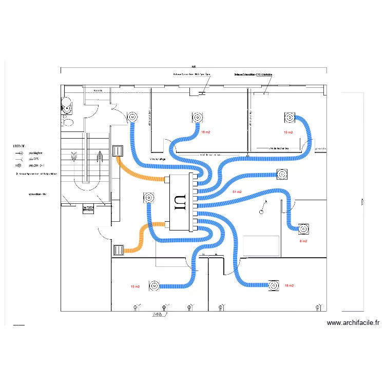 Clim bureau. Plan de Clim bureau. Plan de