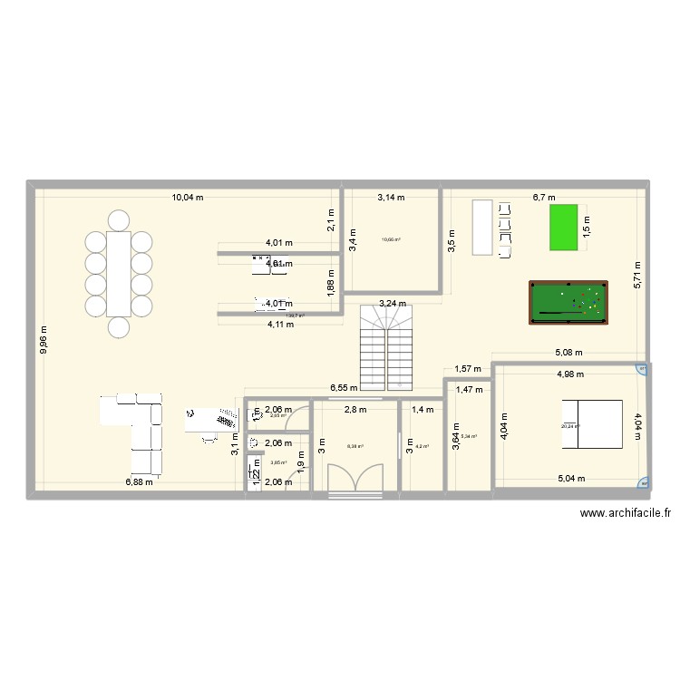 MAISON2. Plan de 8 pièces et 194 m2