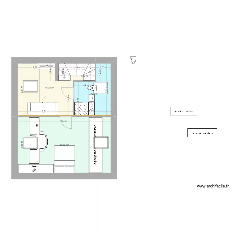 comble v1. Plan de 0 pièce et 0 m2