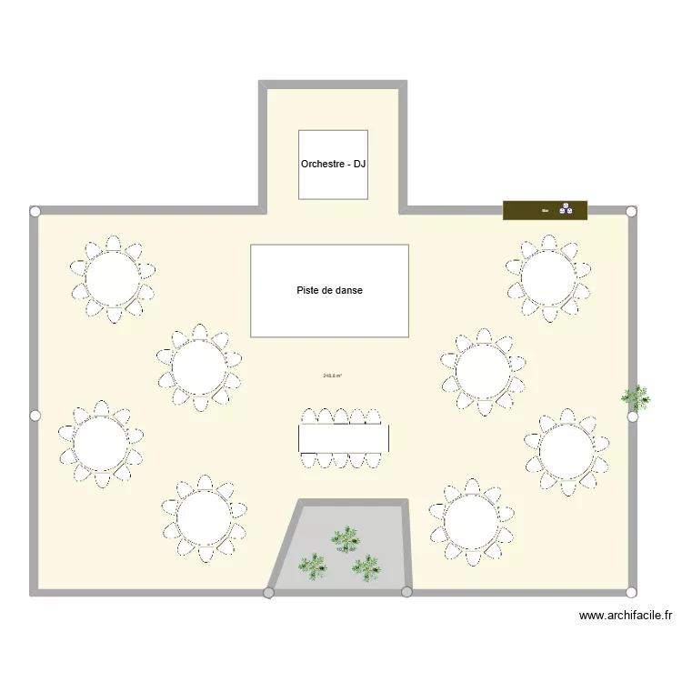 mas merlet. Plan de 2  et 260 m²