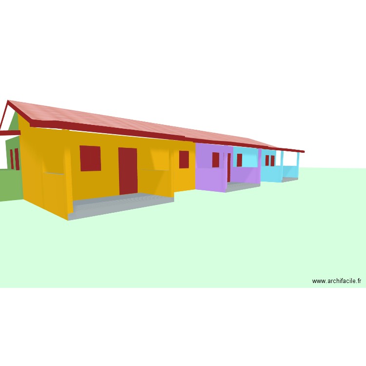PROJET_KPALONGO_5T2_OPTION_C_TOIT. Plan de 15 pièces et 154 m2