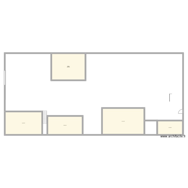 ressourcerie. Plan de 5 pièces et 155 m2