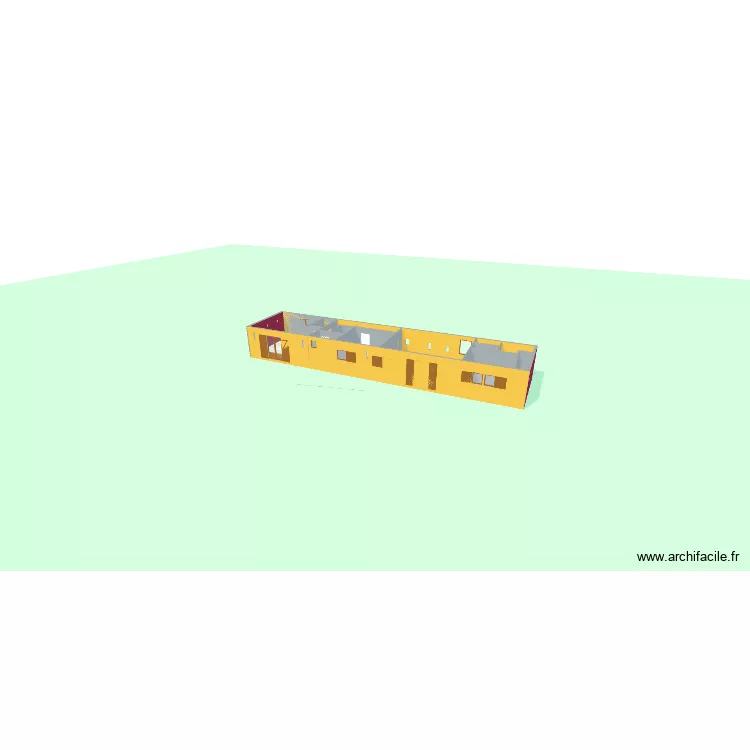 Plan long&egrave;re electricit&eacute; v6.2 option cloison salle fond. Plan de 