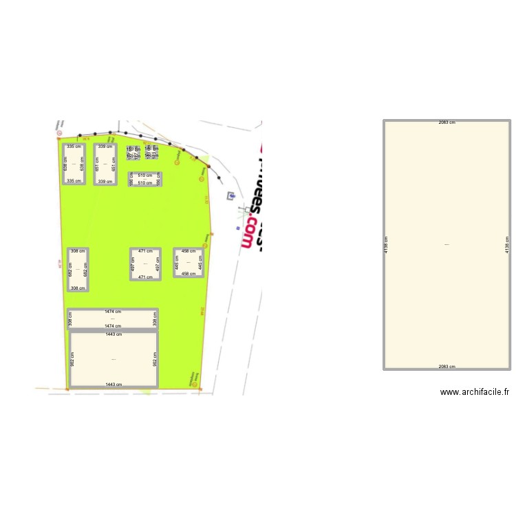 terrain 05. Plan de 11 pièces et 1161 m2