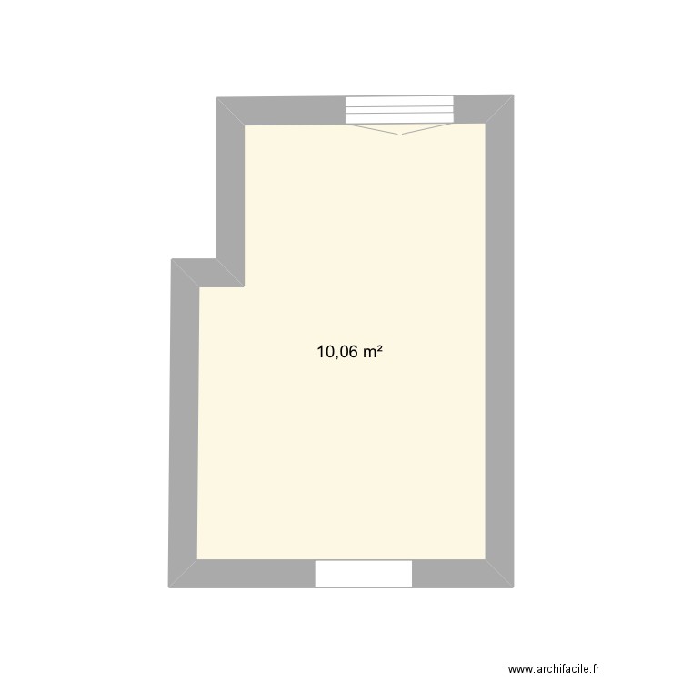 Cuisine. Plan de 1 pièce et 10 m2
