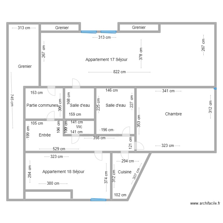 gex plan 3. Plan de 4 pièces et 534 m2
