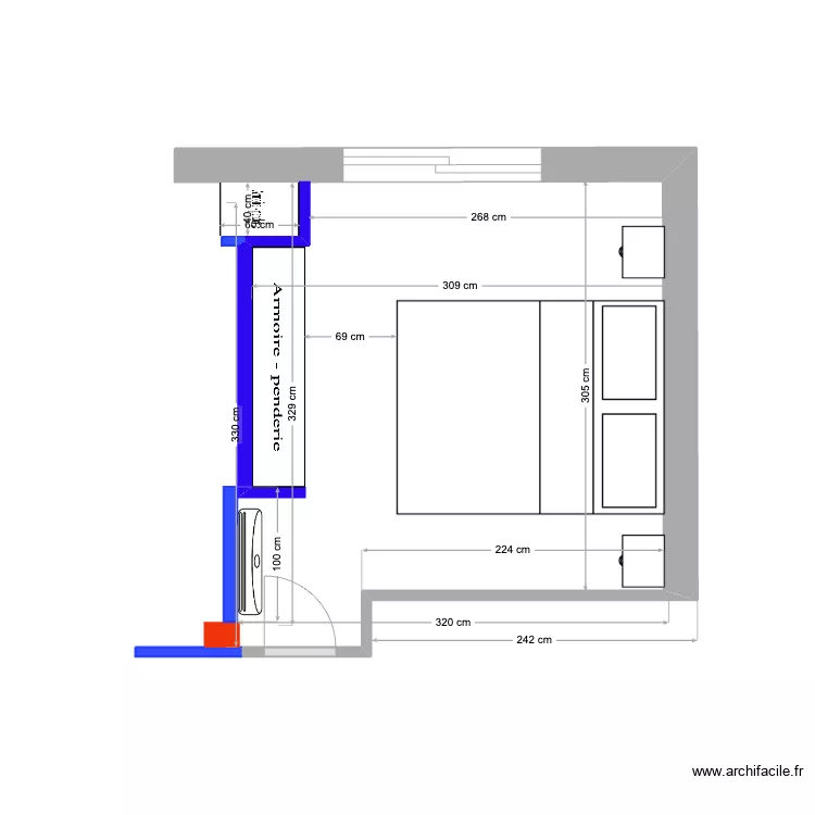 Passy Gde chambre. Plan de Passy Gde chambre. Plan de
