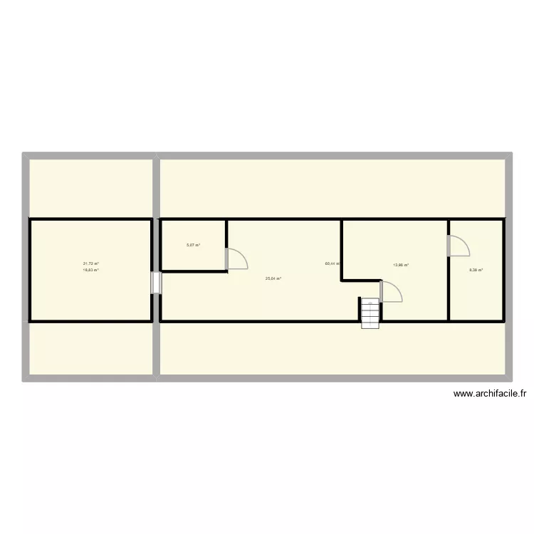 &eacute;tage &. Plan de 7  et 153 m²