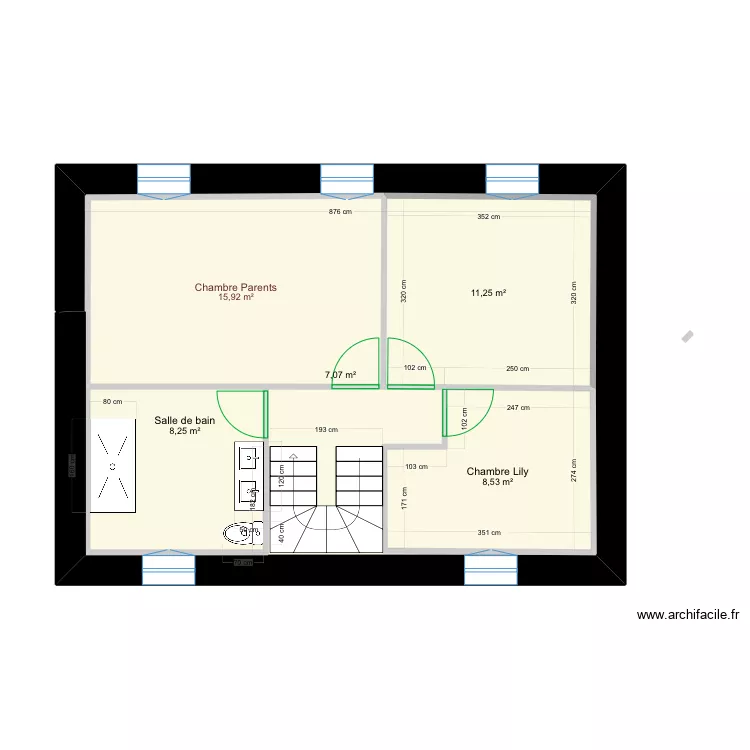 Maison Portugais . Plan de 