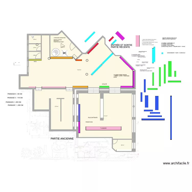 Plan pharmacie Enti&egrave;re 23. Plan de 