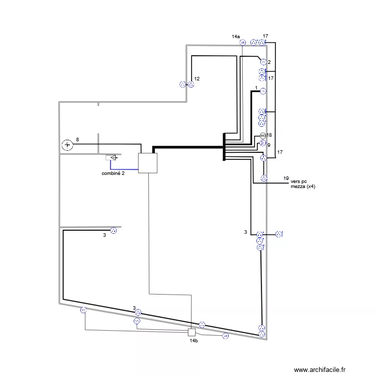 prises R+2. Plan de prises R+2. Plan de