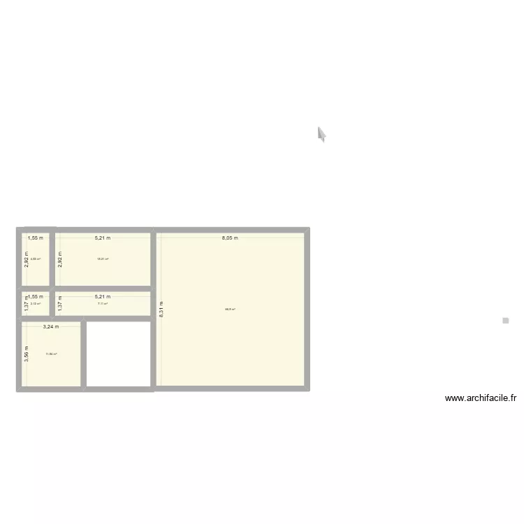 XYZ. Plan de 6 et 107 m² XYZ. Plan de 6 et 107 m²