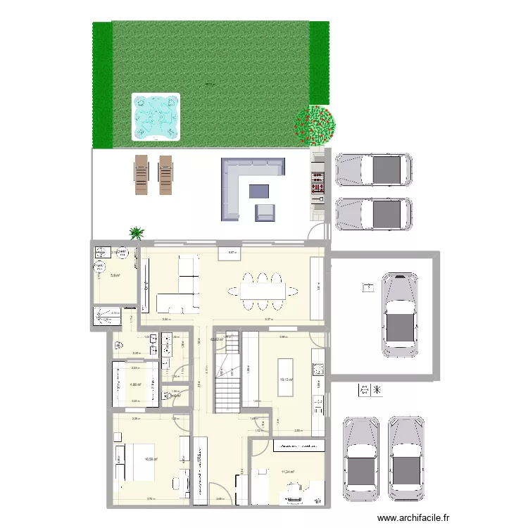 Postweg, 9 RDC 19/04 (2). Plan de 7  et 122 m²
