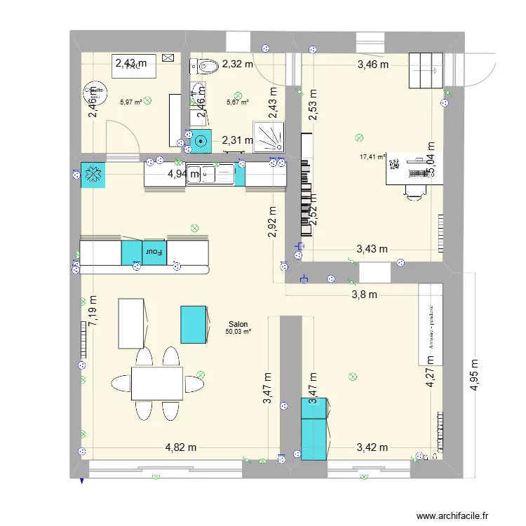nouvelle pi&egrave;ce 4. Plan de 