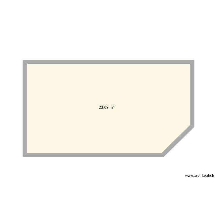 ma piscine. Plan de 1 pièce et 23 m2