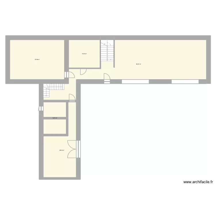 maison 5. Plan de 5  et 182 m²