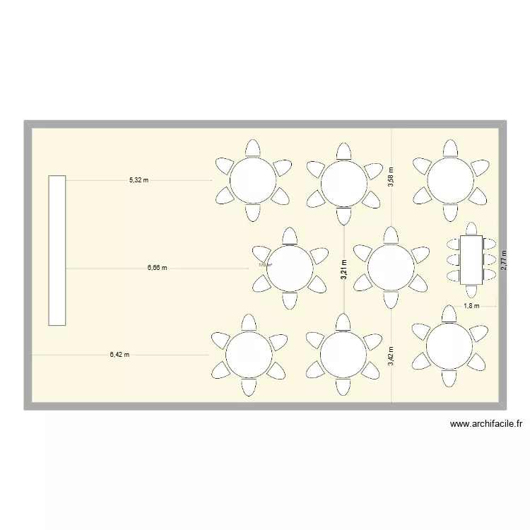 MARIAGE. Plan de 1  et 170 m²