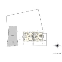 Plan maison T3 version 3 implantation deux maisons