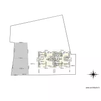 Plan maison T3 version 3 implantation deux maisons