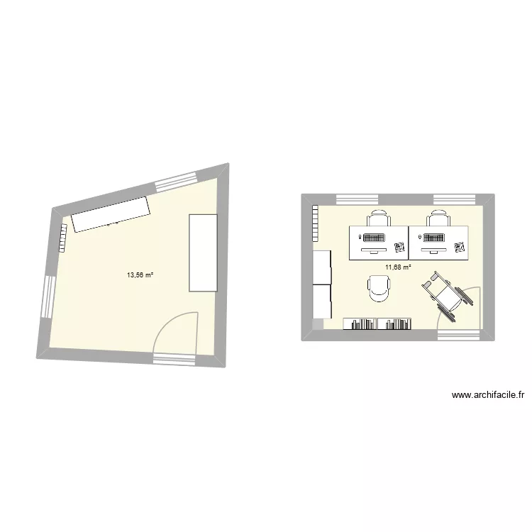 atelier ergo. Plan de 2 et 25 m² atelier ergo. Plan de 2 et 25 m²