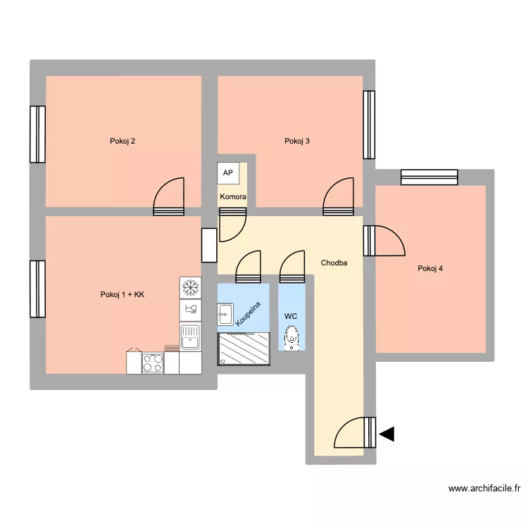 Matěje Kopeckého 632, byt 14. Plan de 13 Pièces et 198 m² Matěje Kopeckého 632, byt 14. Plan de 13 Pièces et 198 m²