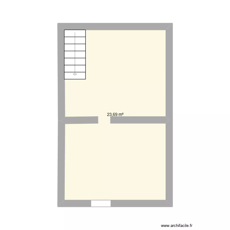 1er &eacute;tage Maison. Plan de 1 pièce et 24 m²