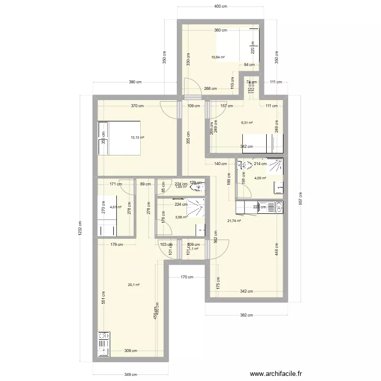 Etage2 projet reno. Plan de 