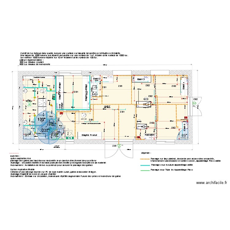 Local technique v1701. Plan de 2 pièces et 119 m2